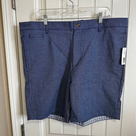 Tailorbyrd Collection Men's‎ Navy Tailored Fit Dress Shorts with Pattern size 40 - Picture 2 of 9